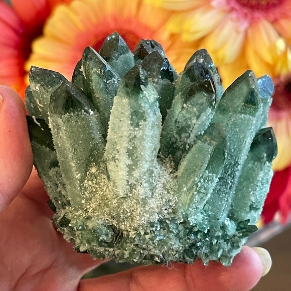 Wow!  Phantom green ghost Lemuria Quartz Clusters - Picture 4 of 10